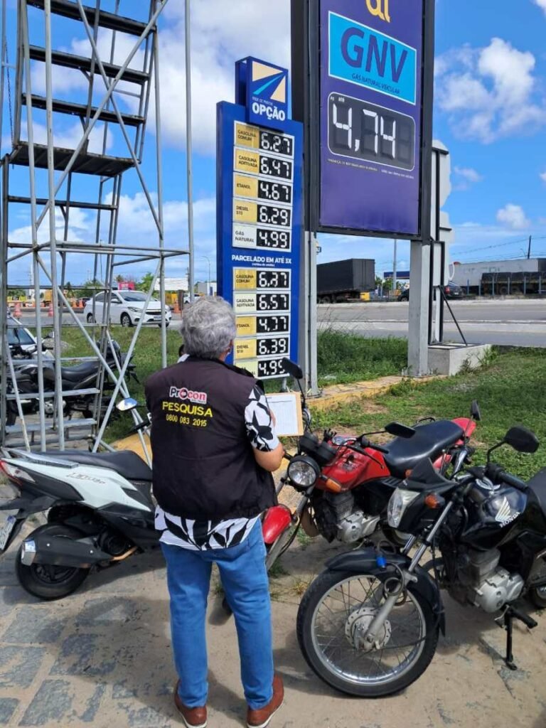 Procon-JP encontra diferença de R$ 0,23 no preço da gasolina em pesquisa para combustíveis