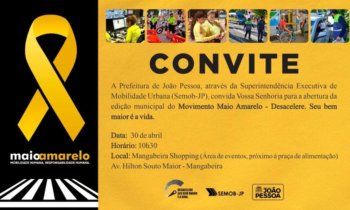 Prefeitura de João Pessoa realiza abertura do Movimento Maio Amarelo 2025