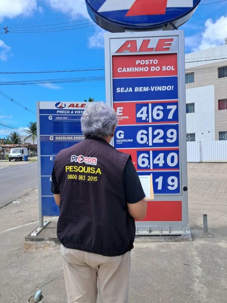 Procon-JP registra preço da gasolina oscilando entre R$ 6,120 e R$ 6,290 em pesquisa para combustíveis