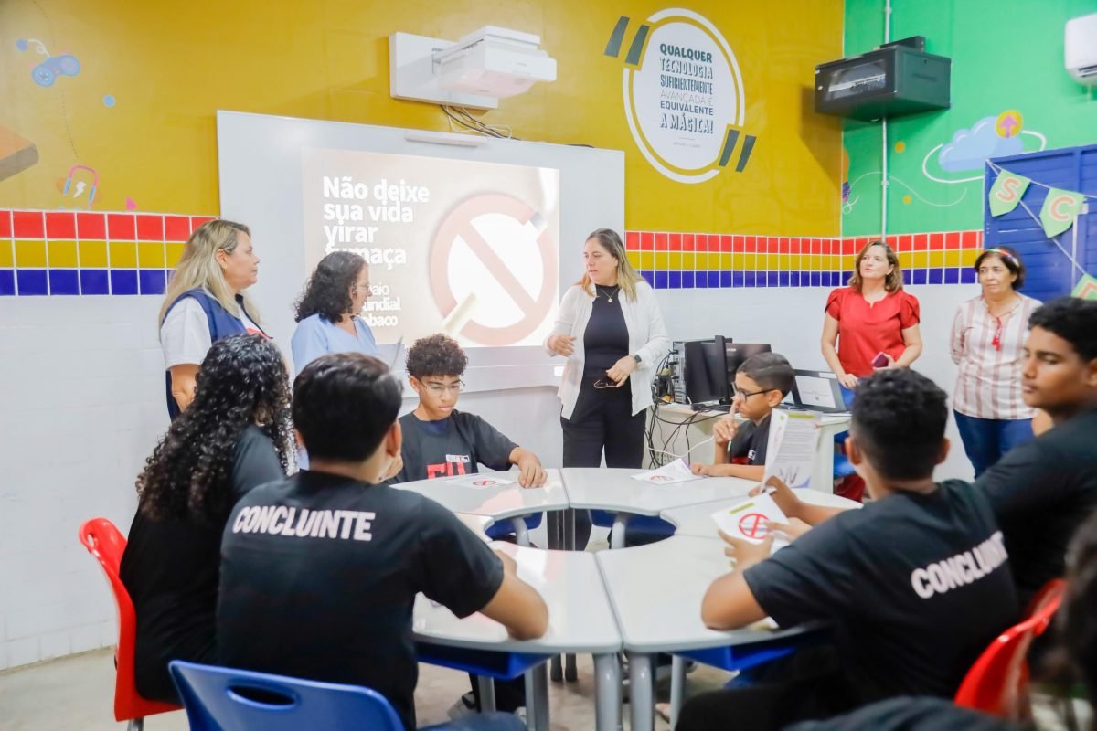 Secretaria de Saúde de João Pessoa promove ações de combate ao fumo em escolas municipais