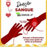 Semob-JP realiza comando solidário para incentivar doações de sangue no Hemocentro da Paraíba