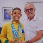 Cícero Lucena destaca integração entre educação e esporte ao receber medalhista panamericano