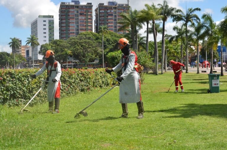 Quinze bairros recebem serviços da Emlur de roço e capinação