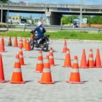 Samu realiza testes de habilidade para curso de formação de profissionais para atuar em motolâncias