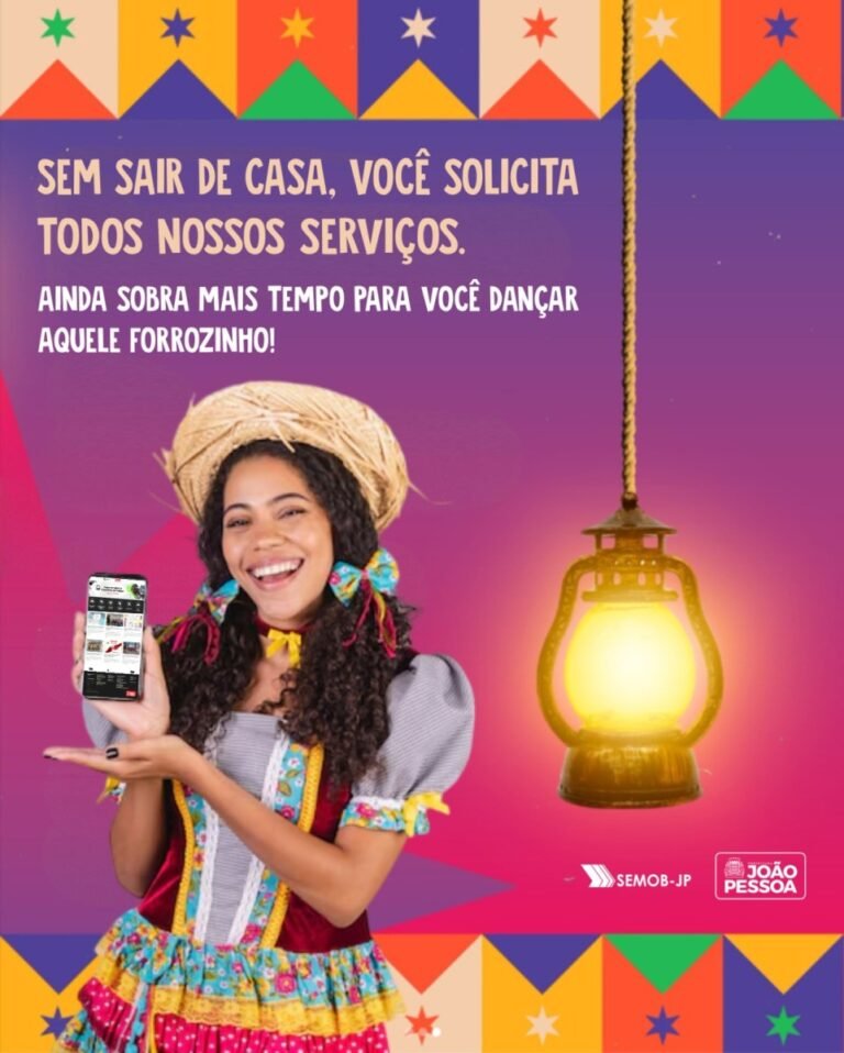 Semob-JP reforça atendimento digital durante o Dia de Corpus Christi e festas juninas