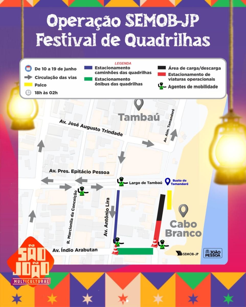 Semob define operação especial para os festivais de quadrilhas a partir desta terça-feira