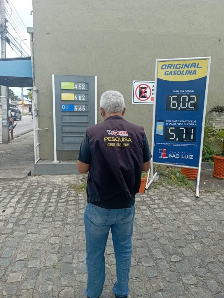 Procon-JP registra queda de R$ 0,10 no menor preço da gasolina, que oscila entre R$ 5,89 e R$ 6,07