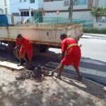 Seinfra executa manutenção na rede de drenagem, iluminação pública e Operação Tapa-Buraco