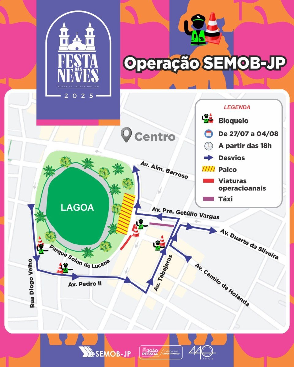 Semob-JP prepara operação especial de trânsito e transporte para a Festa das Neves