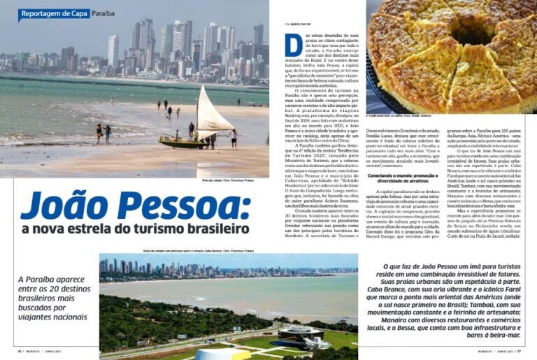 Turismo, cultura e geração de empregos de João Pessoa são destaques na 1ª edição da revista Nordeste S/A