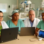 Profissionais de saúde de diferentes regiões da Paraíba em videoconferência durante o Novembro Roxo paraíba faz