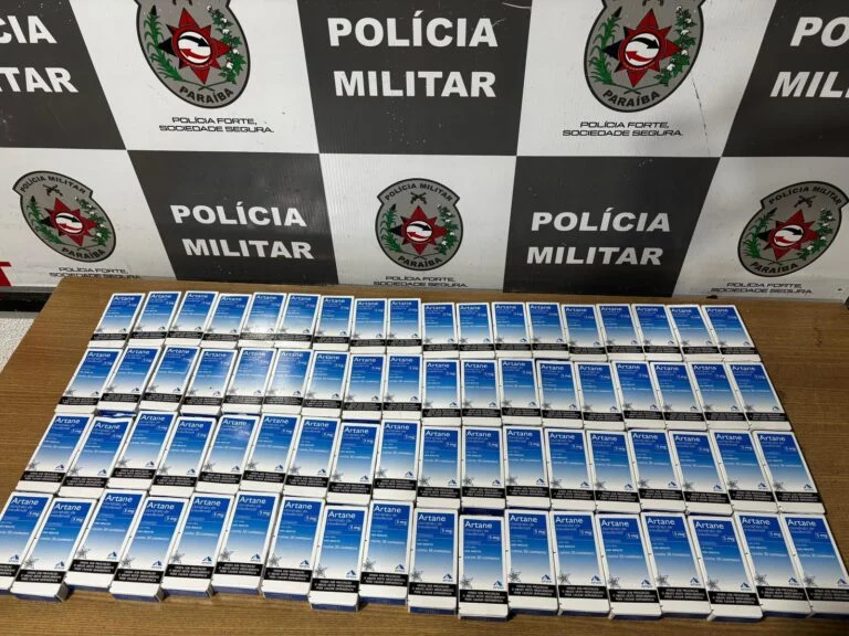 72 caixas de comprimidos apreendidas em joão pessoa pela pm, ação evita circulação