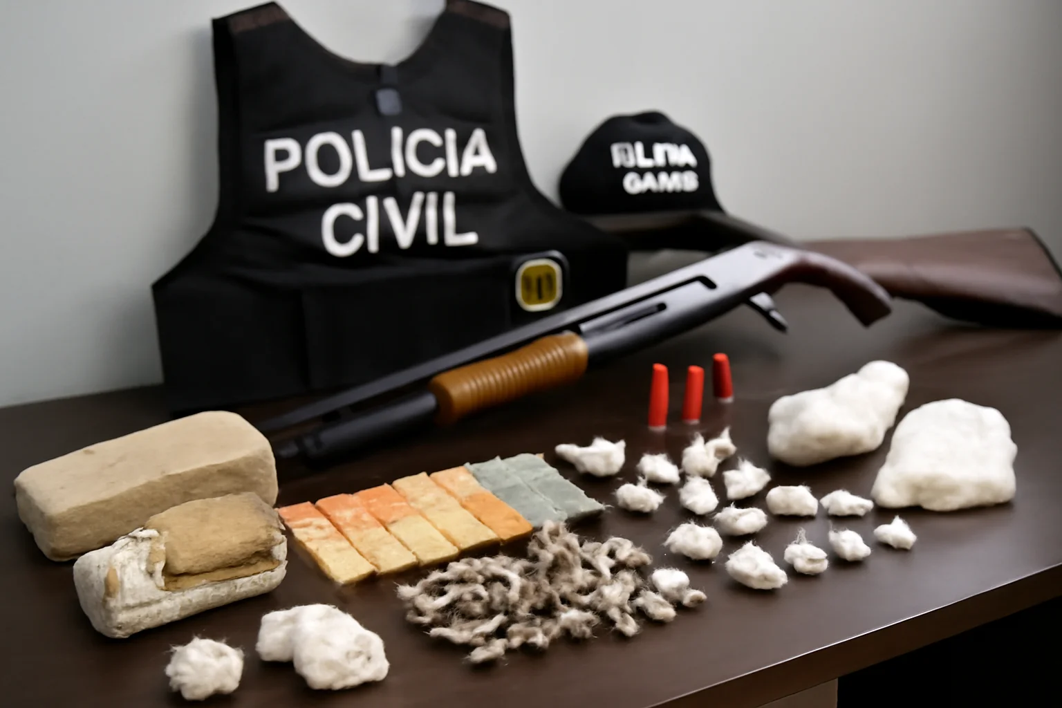 tráfico de drogas: polícia civil prende dois e apreende espingarda calibre 12 na pb