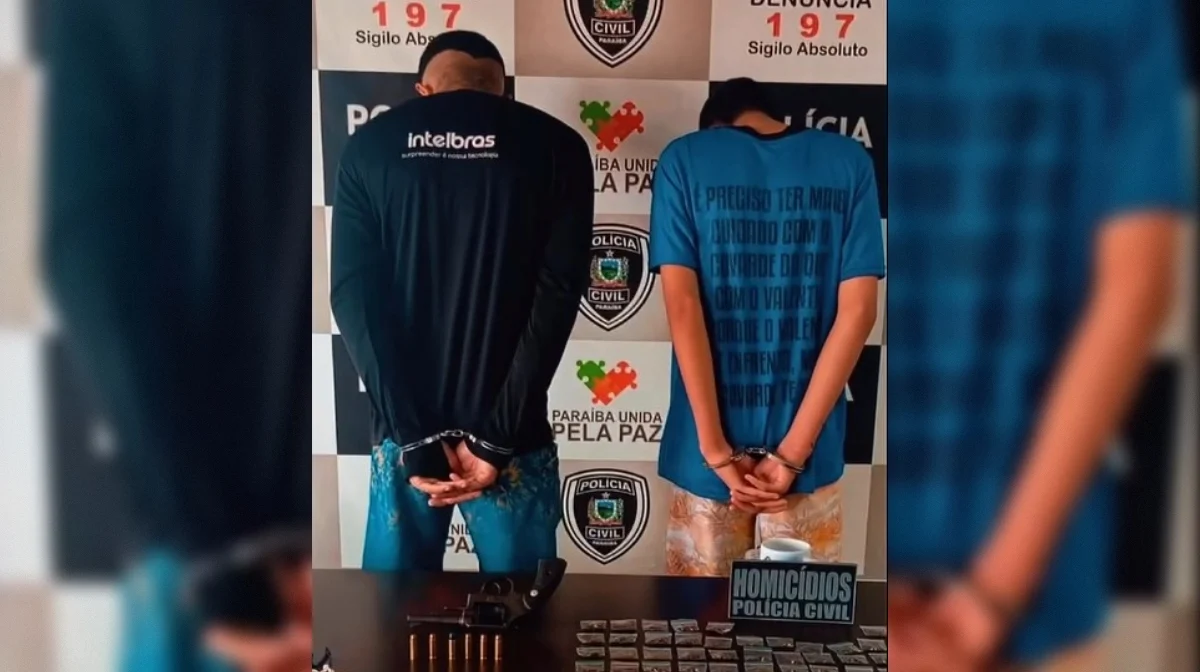 duplo homicídio em joão pessoa: homem preso, adolescente apreendido com arma calibre .38