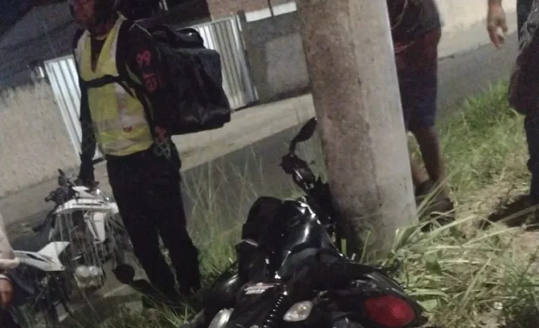tragédia no bairro das indústrias: motociclista morre após colisão violenta com poste