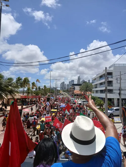 ato contra pl da dosimetria reúne manifestantes em joão pessoa contra flexibilização de penas para golpistas do 8 de janeiro