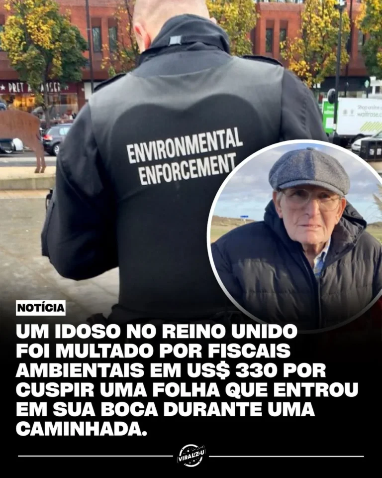 idoso multado por cuspir folha acidentalmente no reino unido