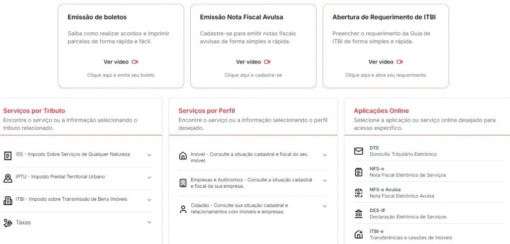 sistema tributário de joão pessoa: indisponibilidade planejada para atualização em fim de ano