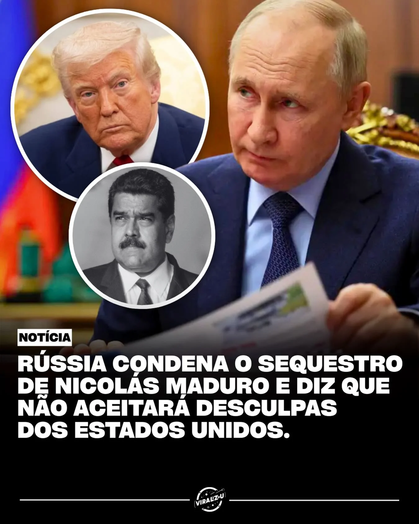 putin condena ação dos eua na venezuela e pede diálogo