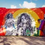 hotel globo celebra forró com painel gigante de elba, lucy e mayana