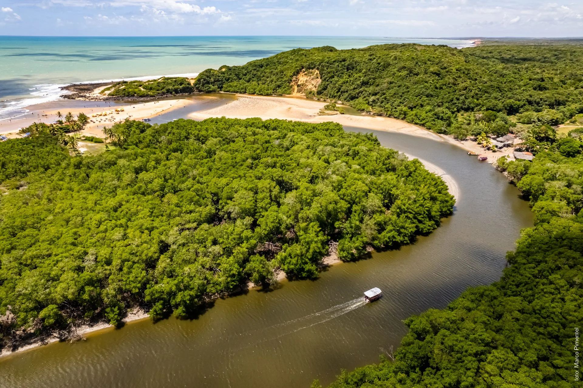 boca da barra: onde o rio camaratuba encontra o mar em paraíso selvagem na pb