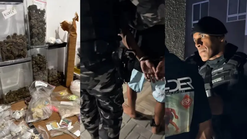 joão pessoa: homem preso por sequestro de turistas, drogas apreendidas em gramame