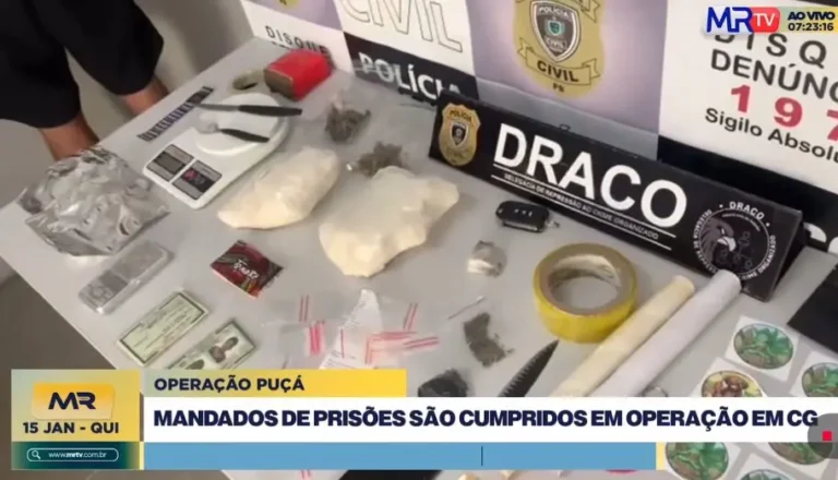 polícia civil da pb: operação 'pulsar' prende suspeitos e apreende drogas e dinheiro em jp e cg