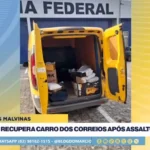 criminosos assaltam carro dos correios nas malvinas: veículo e encomendas recuperados