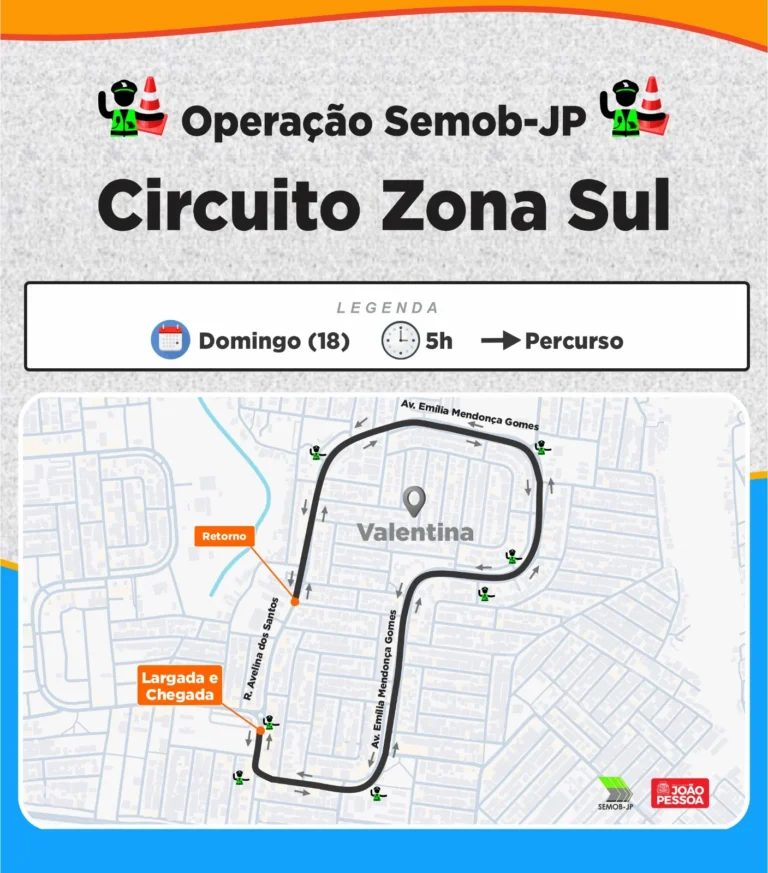 trânsito em joão pessoa: 45 agentes para 2 corridas neste domingo