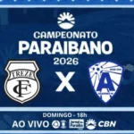 treze x atlético pb: galo busca liderança do paraibano 2026 contra o trovão azul neste domingo (25)