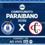 pombal x campinense: onde assistir ao jogo do campeonato paraibano 2026 neste domingo (25) e escalações prováveis