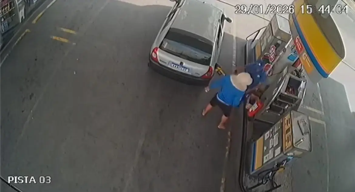 assalto à luz do dia: posto de combustíveis é alvo de criminoso no centenário, campina grande