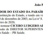 pb saúde: cícero ludgero assume superintendência; veja outras nomeações