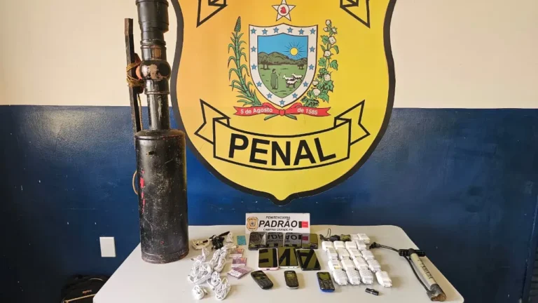 polícia penal frustra plano e apreende "bazuca" caseira que arremessaria celulares em presídio