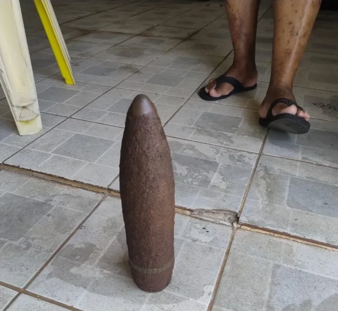 objeto semelhante a munição de canhão é encontrado em obras em mangabeira, joão pessoa: esquadrão antibombas é acionado