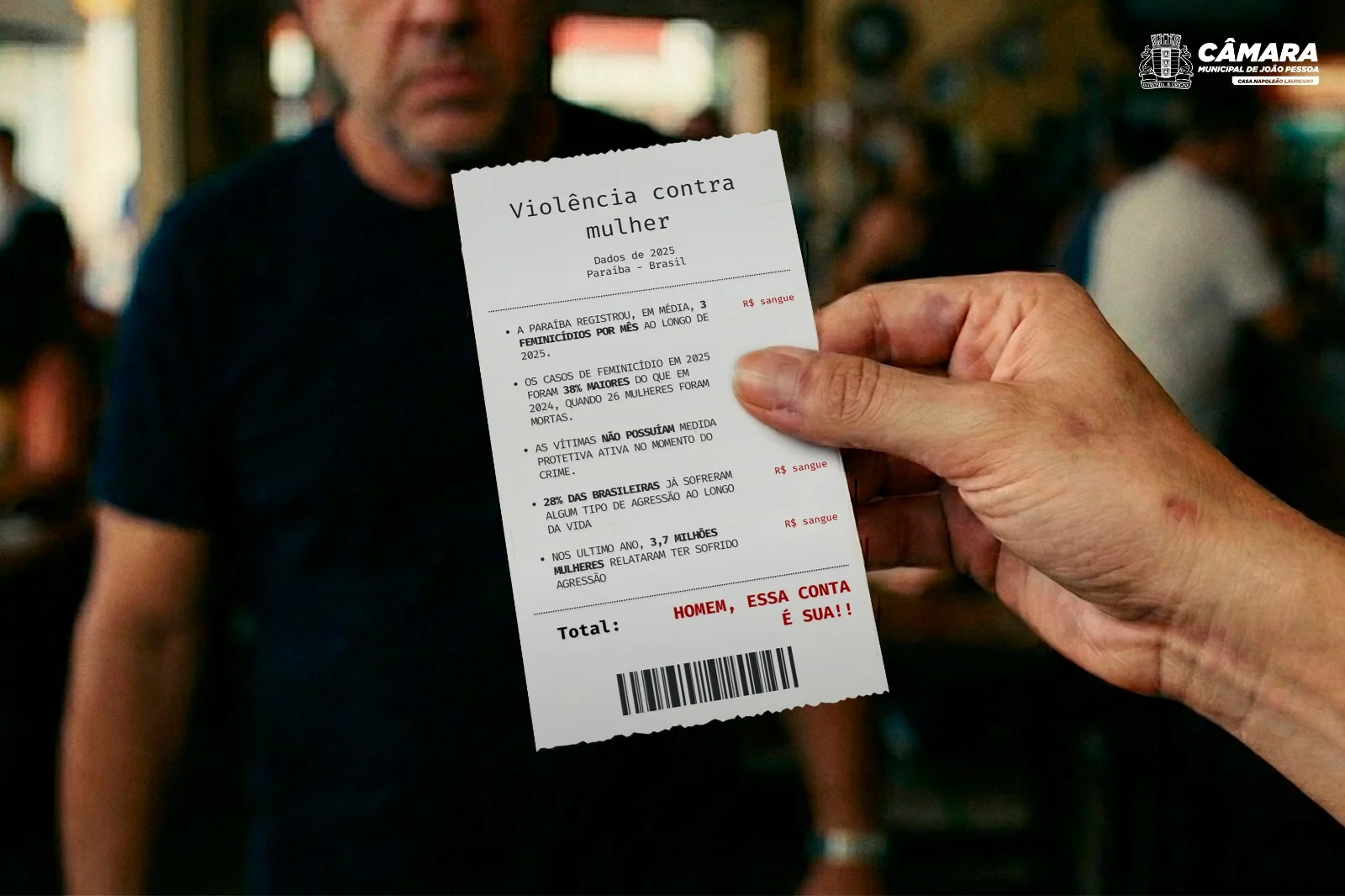 cmjp lança campanha "essa conta é nossa" para combater violência contra a mulher e feminicídio na paraíba