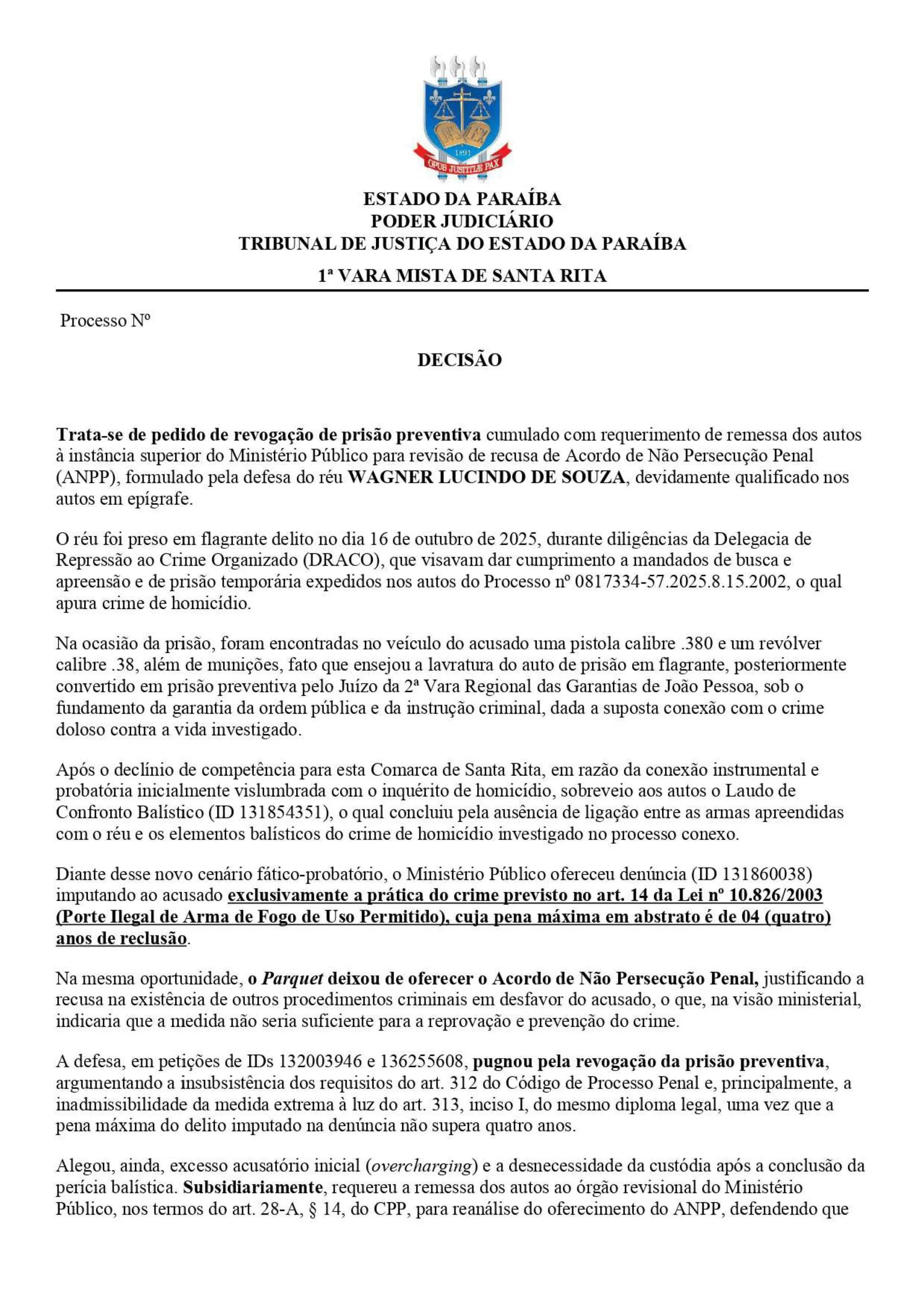 justiça revoga prisão de vereador em santa rita e impõe medidas cautelares, incluindo tornozeleira