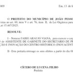 aliado de pedro cunha lima é nomeado na prefeitura de joão pessoa após apoio a cícero