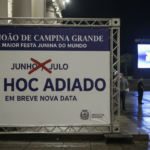 Banner do São João de Campina Grande em evento adiado