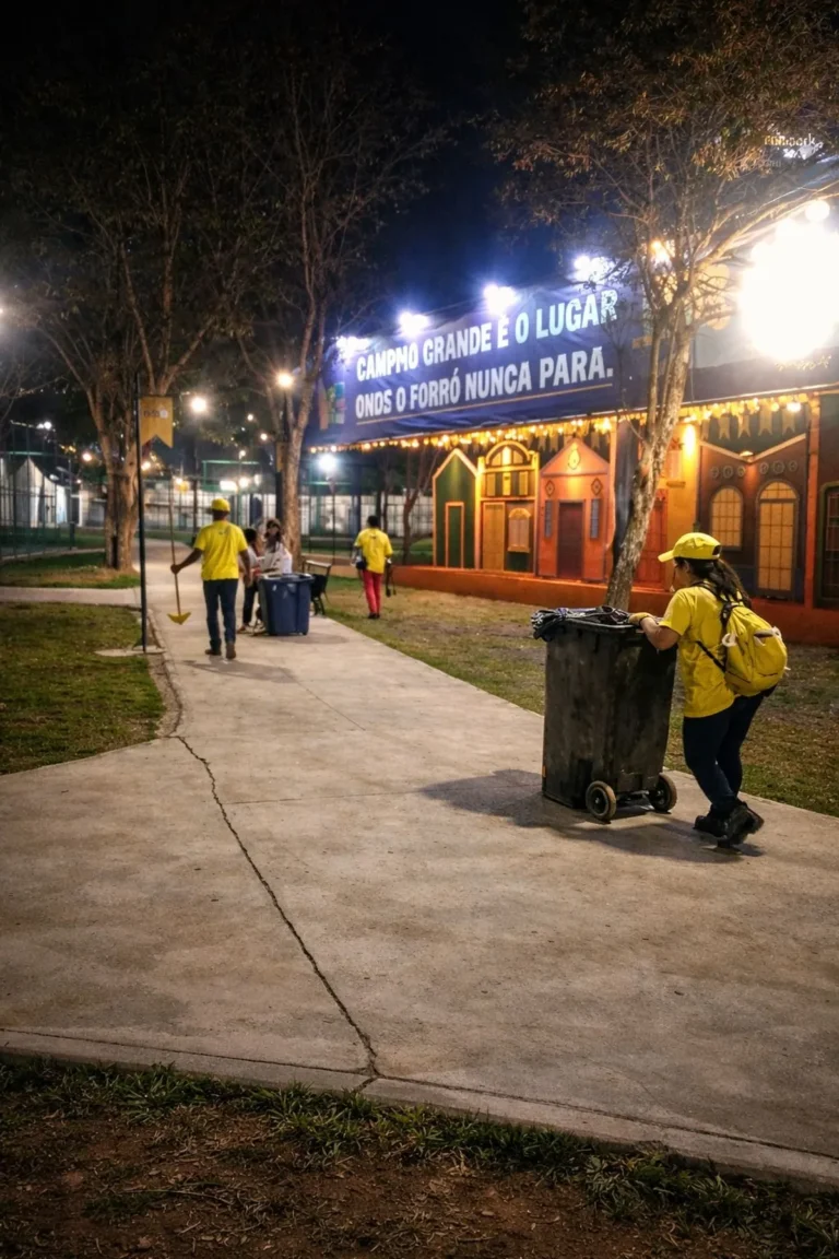 Pessoas se inscrevendo para vagas temporárias em um evento festivo em Campina Grande