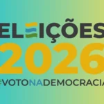 Mão depositando cédula em urna transparente, simbolizando o voto e a integridade do processo eleitoral, com foco nas regras para as eleições de 2026.