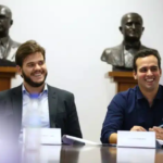 Governador da Paraíba, Lucas Ribeiro, discursando em evento oficial.