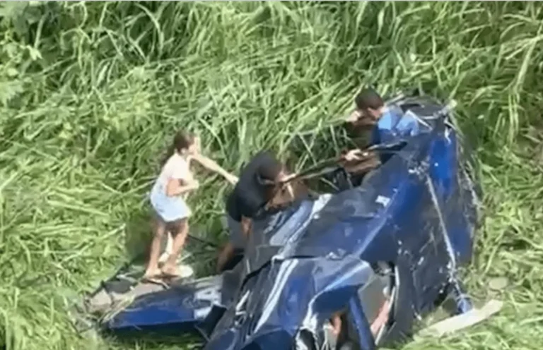 Helicóptero caído próximo a um hotel em Campina Grande após pouso de emergência