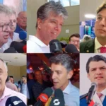 Lideranças políticas da Paraíba reunidas em evento, incluindo o prefeito de João Pessoa, Leo Bezerra.