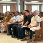 Ronaldo Caiado e Gilberto Kassab em evento no Santuário de Frei Galvão, Guaratinguetá.
