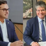 Reunião política entre Ruy Carneiro e Lucas Ribeiro discutindo chapa para governo da Paraíba