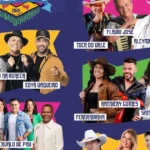 Palco principal do São João de Cuité com público e artistas em noite de festa