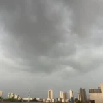 Céu com nuvens de tempestade sobre a Paraíba durante a Semana Santa