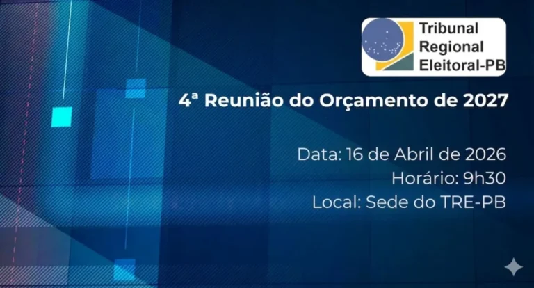 Profissionais discutindo o orçamento do TRE-PB em sala de reuniões