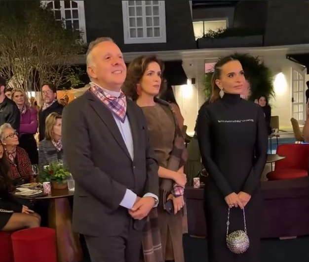 Aguinaldo Ribeiro, Daniella Ribeiro e Lucas Ribeiro em evento 'São João da Paraíba no Planalto' em Brasília